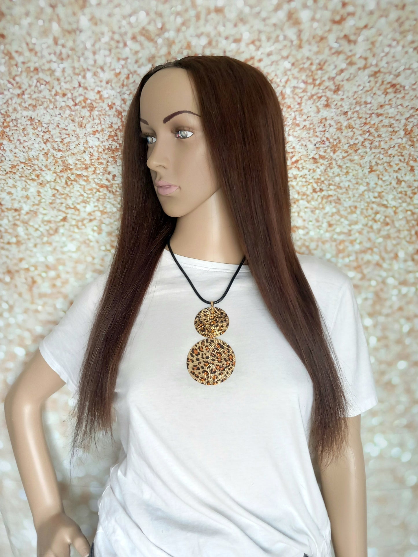 Vibe U part wig, #2, Dark brown, 100% human hair, flip your style in seconds, 16/18/20 inch length