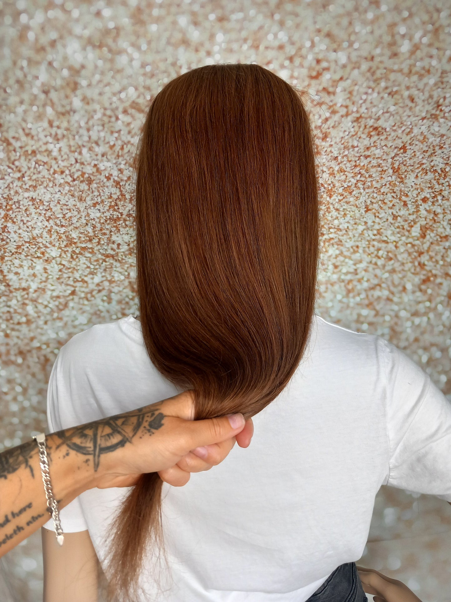 Vibe U part wig, #6, Chestnut brown, 100% human hair, flip your style in seconds, 16/18/20 inch length