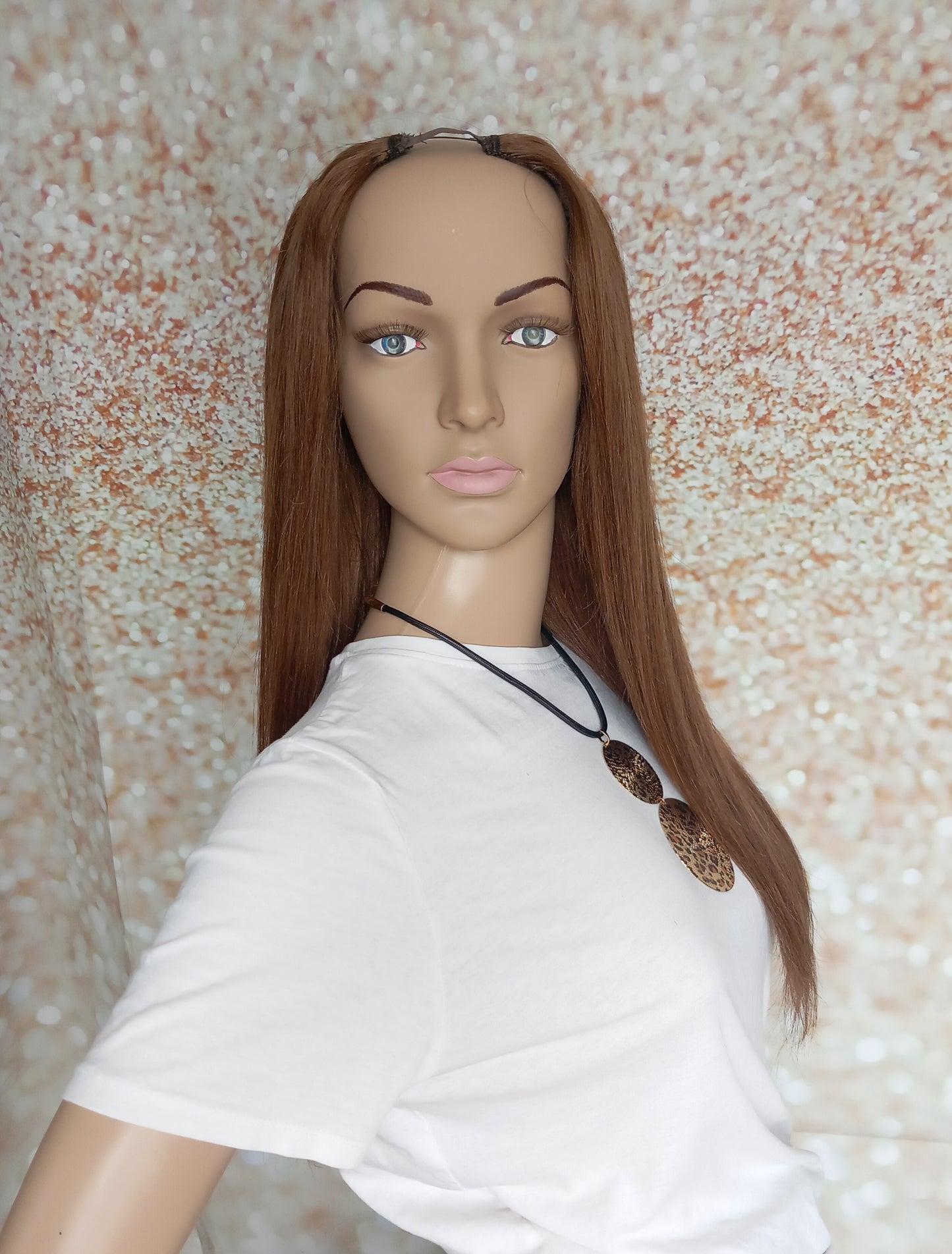 Vibe U part wig, #4, Dark brown, 100% human hair, flip your style in seconds, 16/18/20 inch length