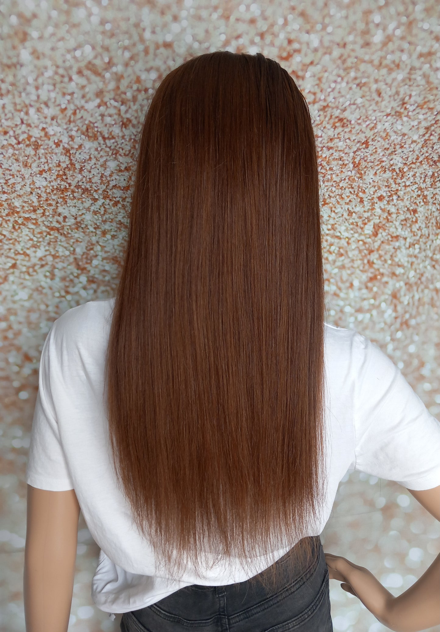 Vibe U part wig, #4, Dark brown, 100% human hair, flip your style in seconds, 16/18/20 inch length