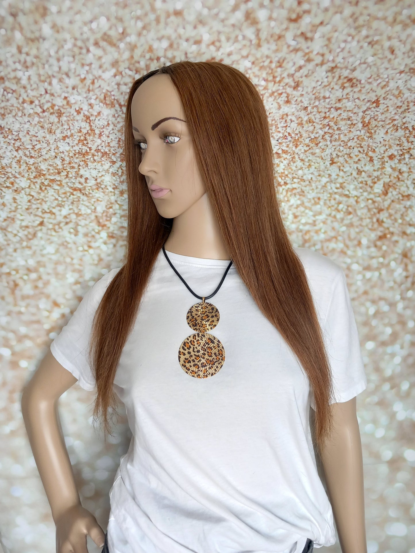 Vibe U part wig, #6, Chestnut brown, 100% human hair, flip your style in seconds, 16/18/20 inch length