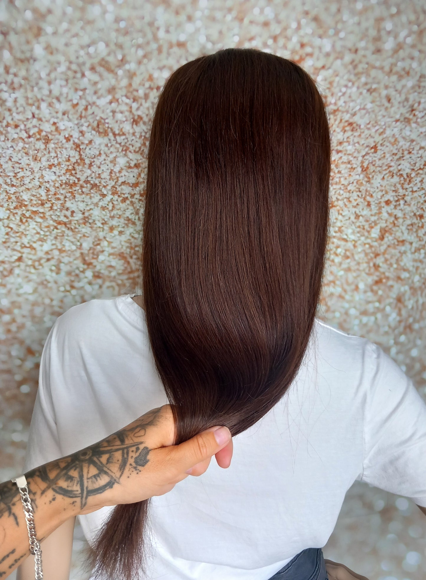 Vibe U part wig, #2, Dark brown, 100% human hair, flip your style in seconds, 16/18/20 inch length
