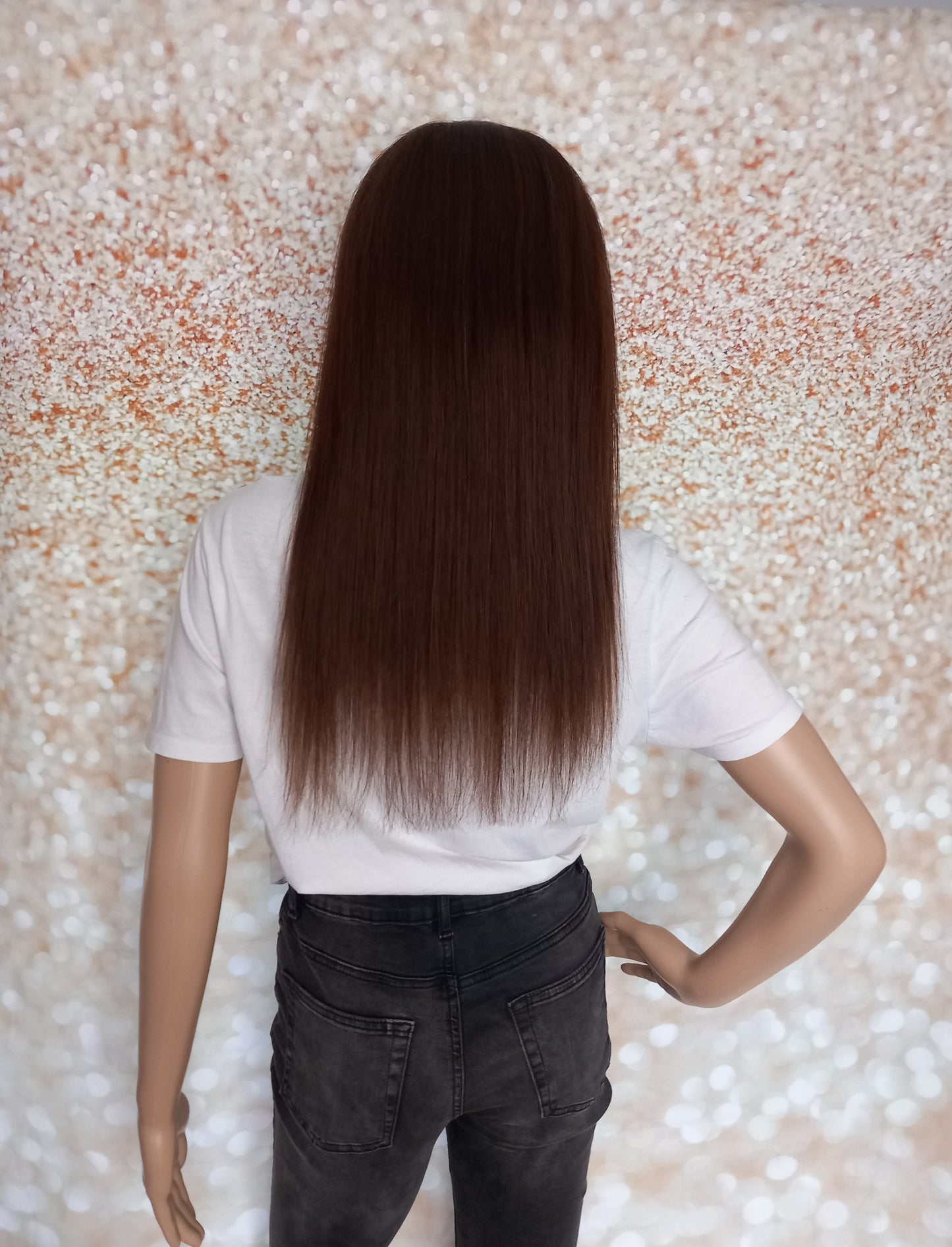Vibe Headband wig, #2, Darkest brown, 100% human hair, flip your style in seconds, 16/18/20 inch length