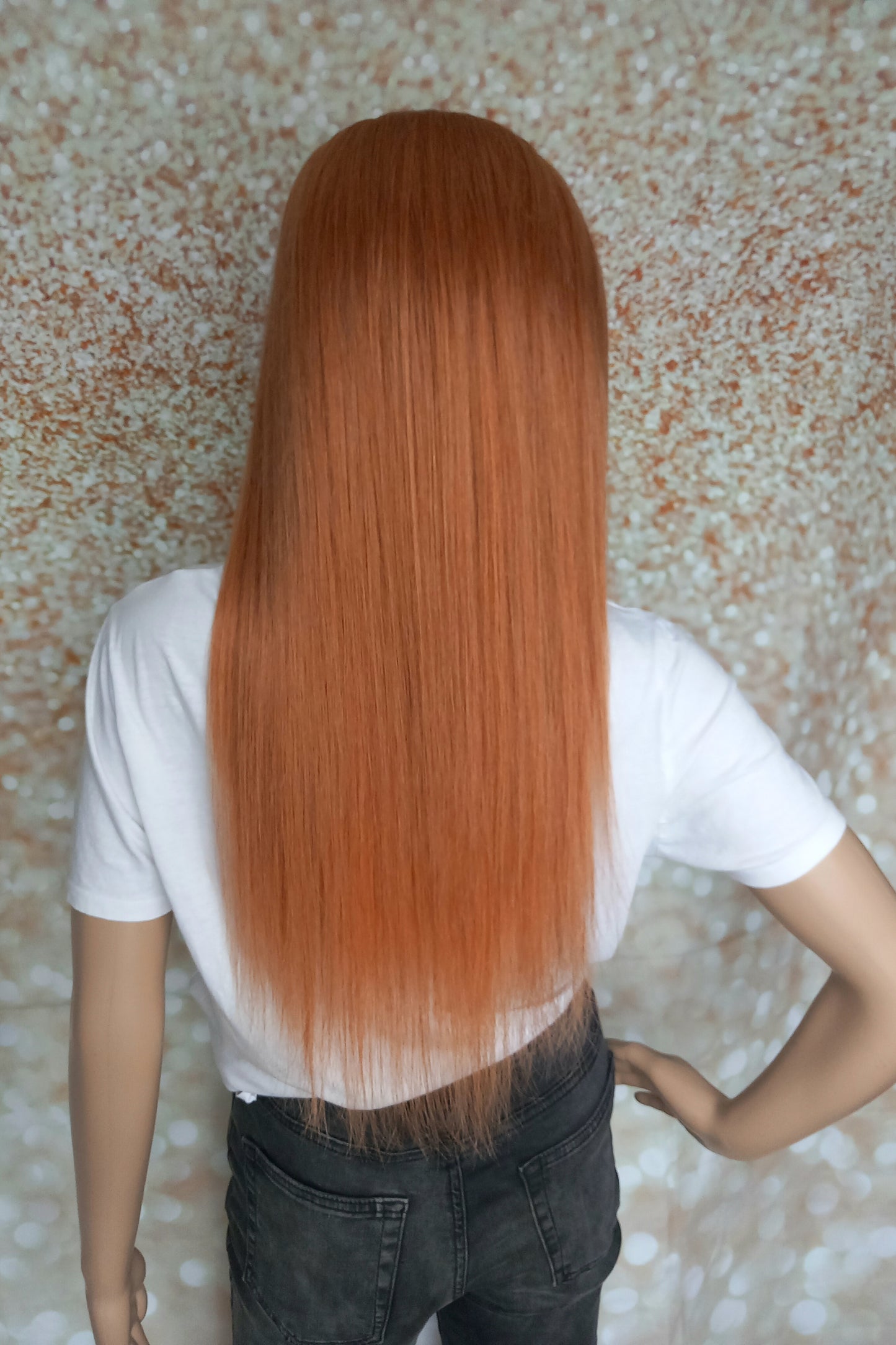 Vibe Headband wig, #30, Light Auburn, 100% human hair, flip your style in seconds, 16/18/20 inch length