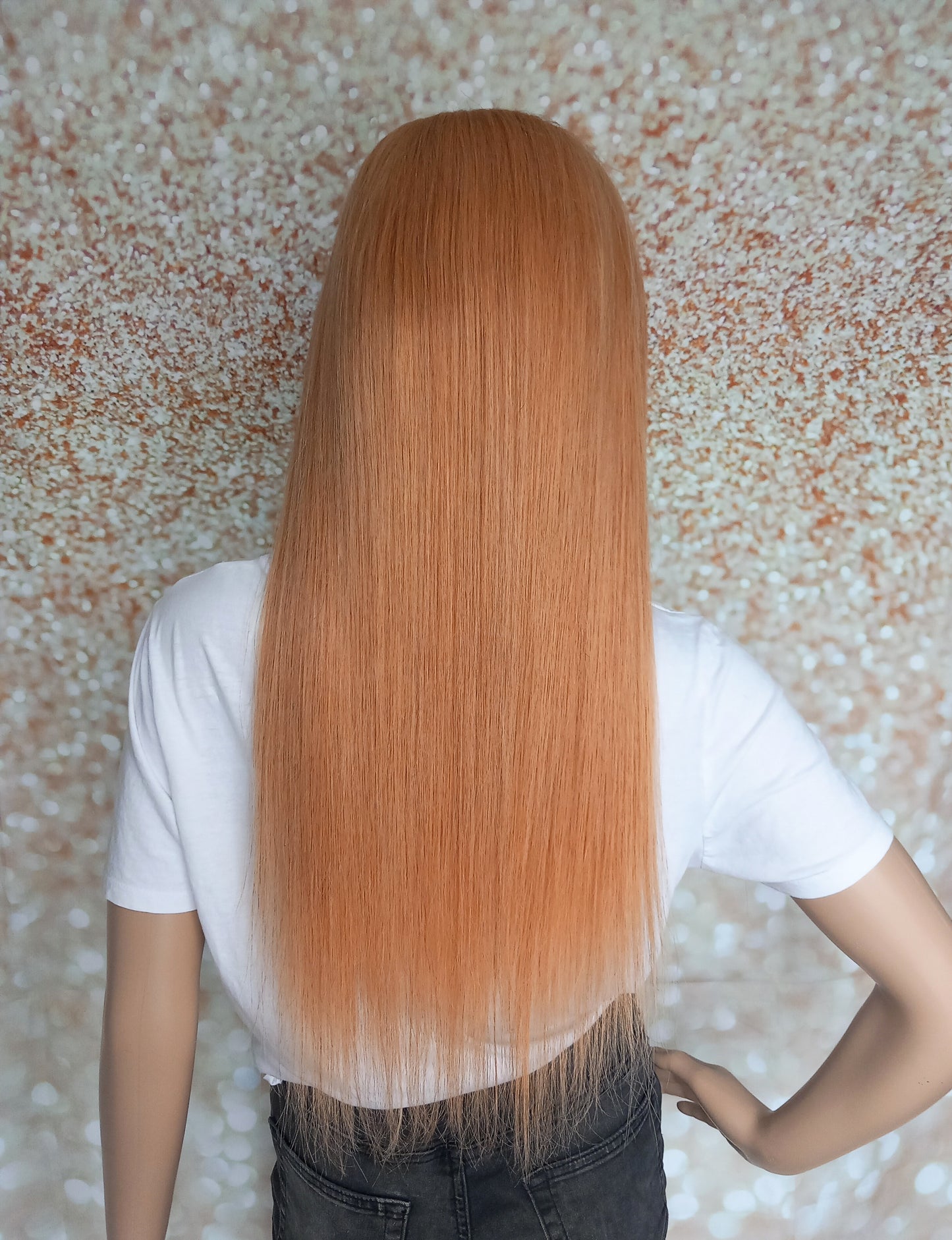 Vibe U part wig, #27, Strawberry blonde, 100% human hair, flip your style in seconds, 16/18/20 inch length