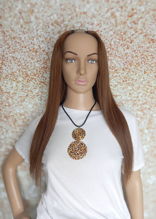 Vibe U part wig, #4, Dark brown, 100% human hair, flip your style in seconds, 16/18/20 inch length